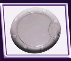 Fuel Door Cover Guards Stainless Steel w/ Diamonds
