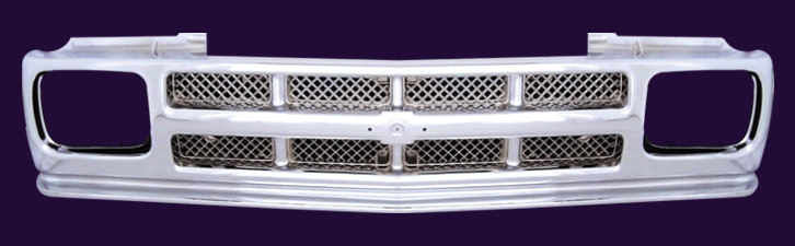 Champs Club Matte Black Horizontal Grille For 98-04 Chevy S10 Blazer & Truck – Front Bumper, Direct Fit
